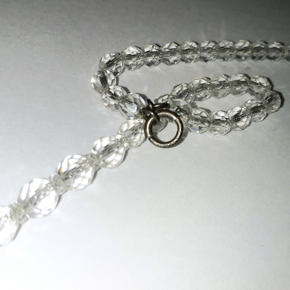 Vintage Sterling Silver & Crystal Necklace - Picture 5 of 6